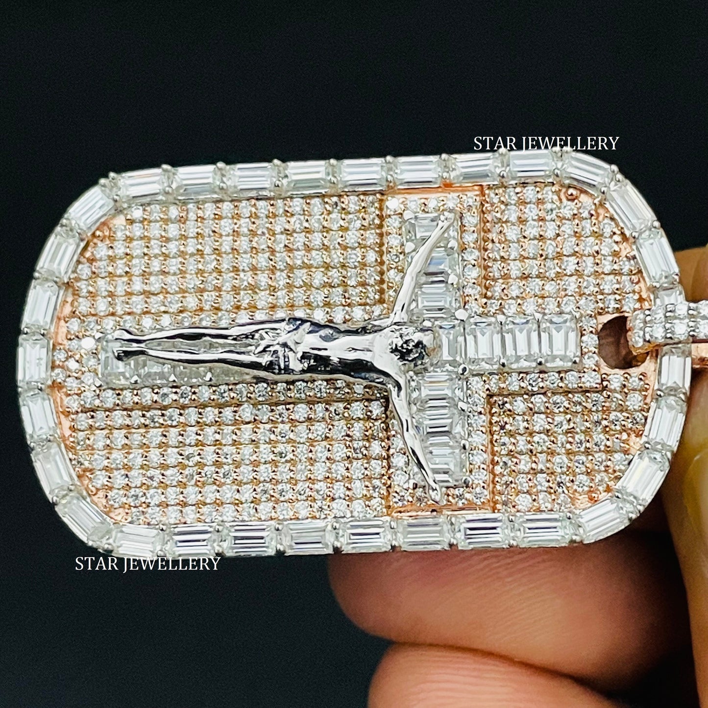 VVS Moissanite 925 Sterling Silver Jesus Pendant