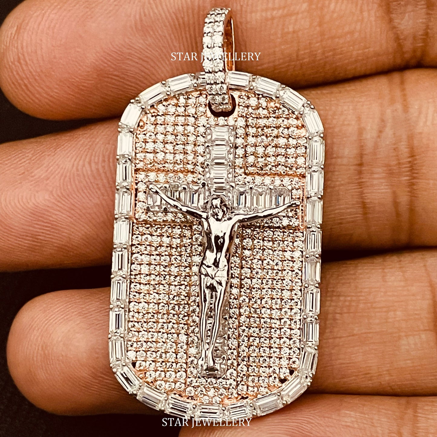 VVS Moissanite 925 Sterling Silver Jesus Pendant