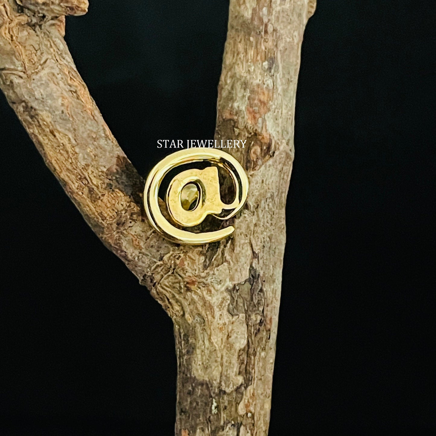 Solid Gold @ Sign Symbol Piercing for Tragus, Lobe, Auricle, Rook, Flat