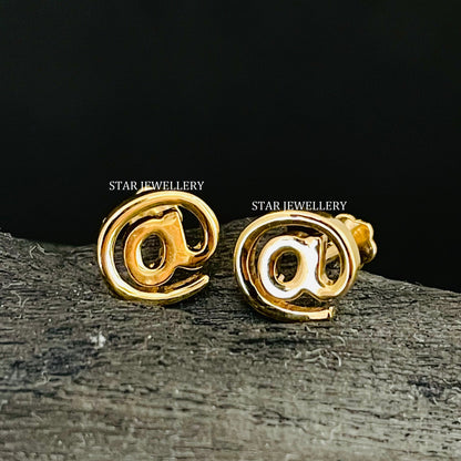 Solid Gold @ Sign Symbol Piercing for Tragus, Lobe, Auricle, Rook, Flat