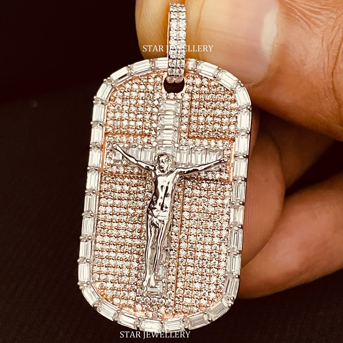 VVS Moissanite 925 Sterling Silver Jesus Pendant