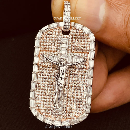 VVS Moissanite 925 Sterling Silver Jesus Pendant