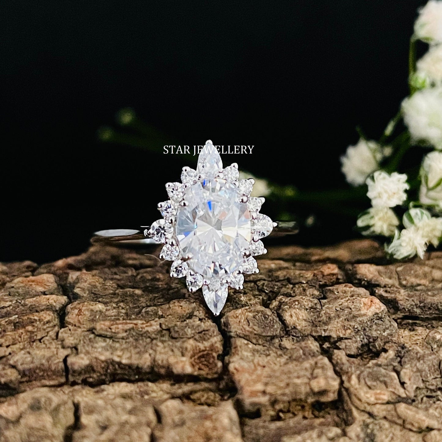 14K Solid Gold 1.00 Ct IGI Certified Oval Cut Lab Grown Diamond Engagement Ring