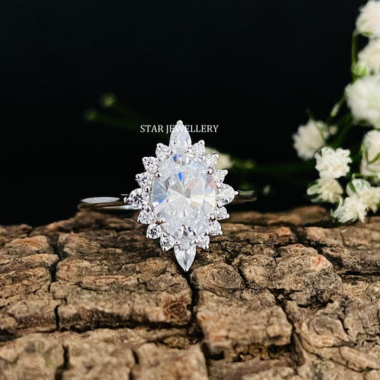 14K Solid Gold 1.00 Ct IGI Certified Oval Cut Lab Grown Diamond Engagement Ring