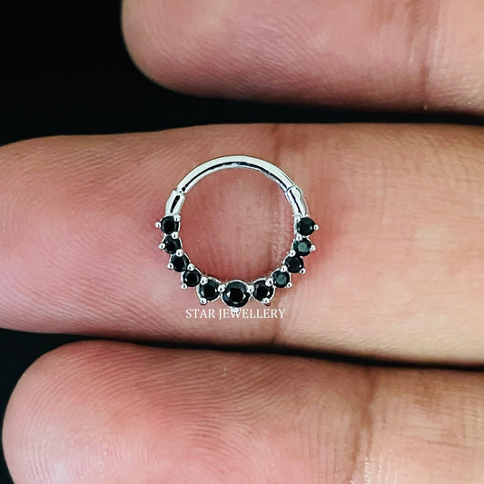 Natural Black Diamond Daith Piercing