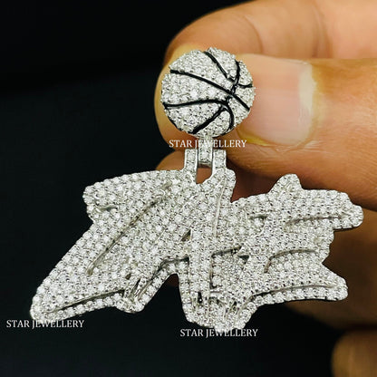 Custom VVS Moissanite Icedout Pendant for Girlfriend