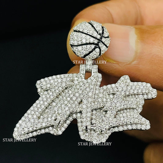 Custom VVS Moissanite Icedout Pendant for Girlfriend