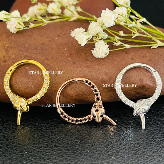 CZ Diamond Snake Septum Nose Ring
