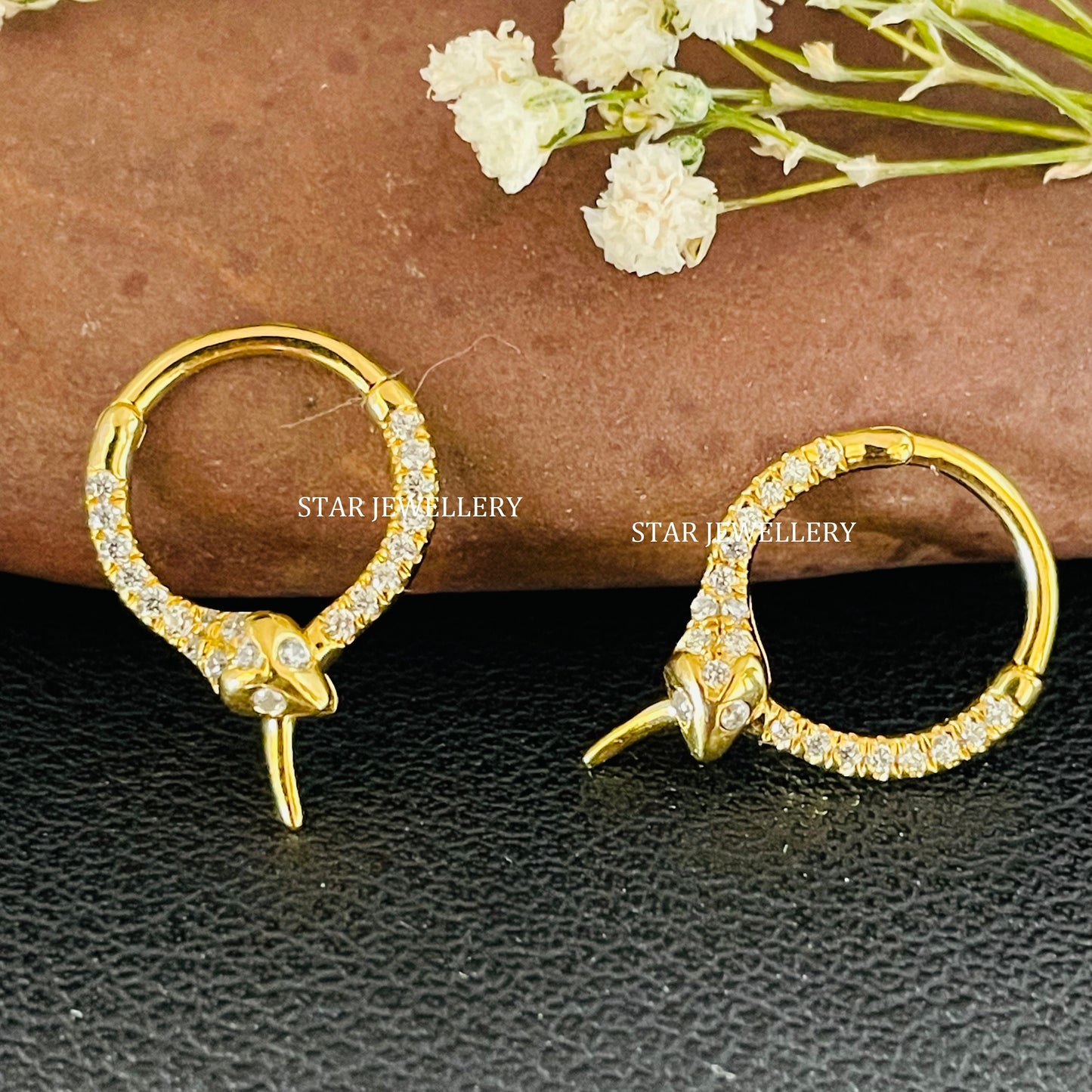 CZ Diamond Snake Septum Nose Ring
