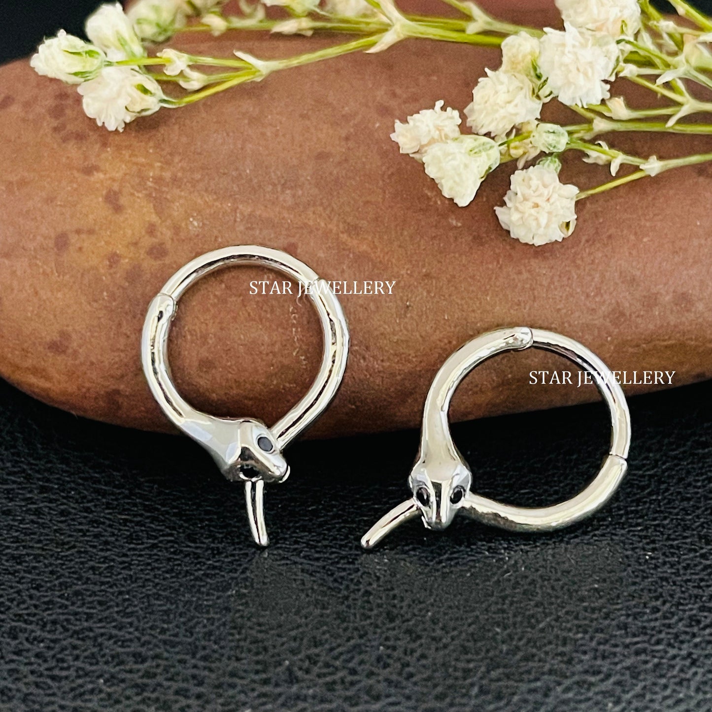925 Sterling Silver Snake Daith Clicker Piercing