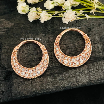 925 Sterling CZ Diamond Unique Daith Clicker Piercing