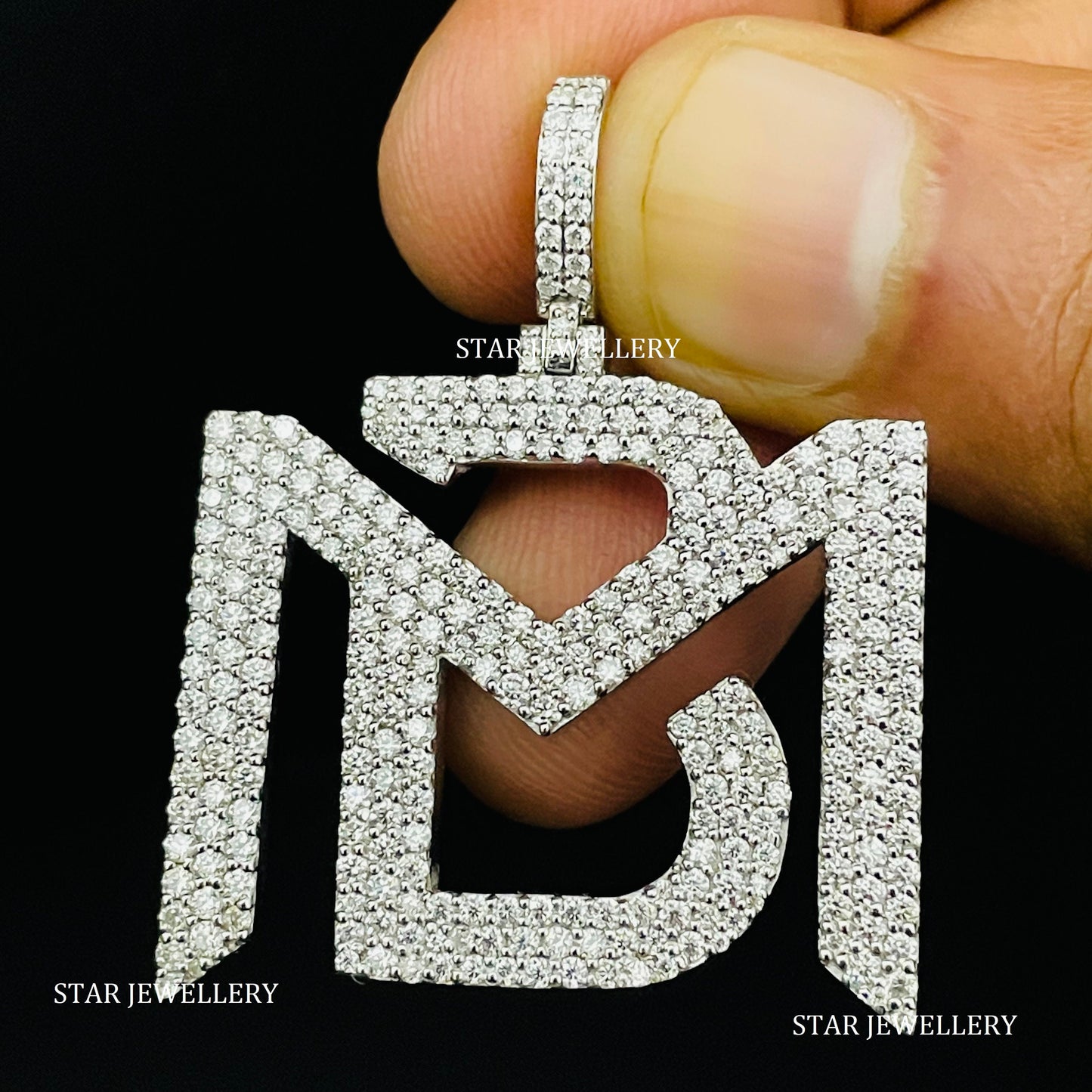Custom VVS Moissanite Icedout Logo Pendant