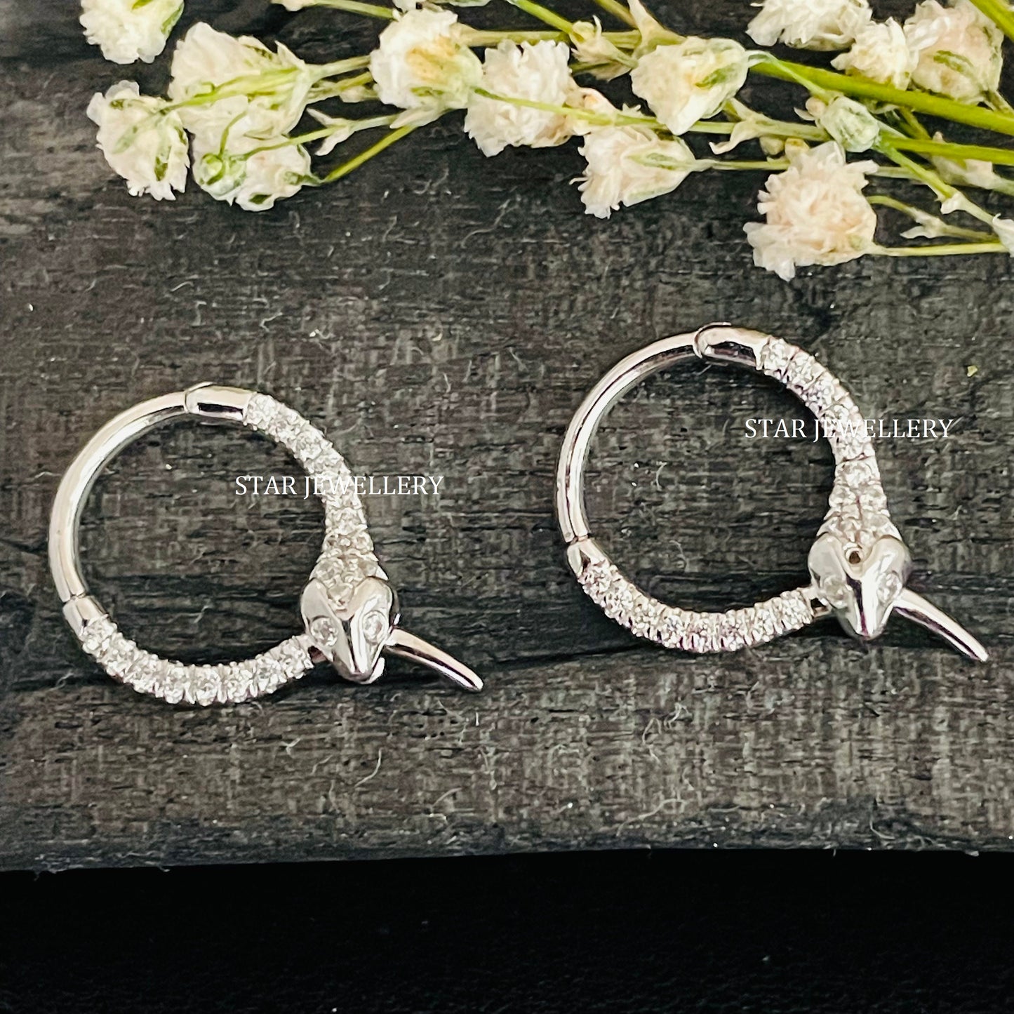 CZ Diamond Snake Septum Nose Ring