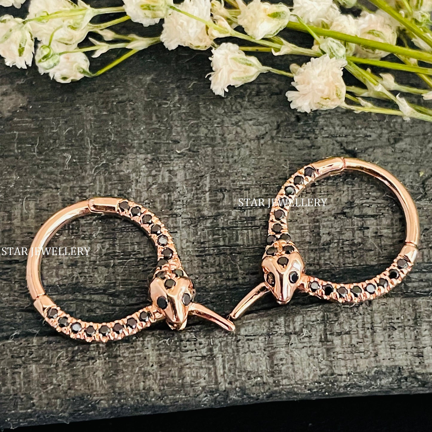 CZ Diamond Snake Septum Nose Ring