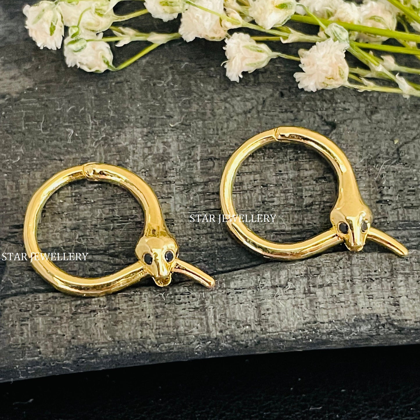 925 Sterling Silver Snake Daith Clicker Piercing
