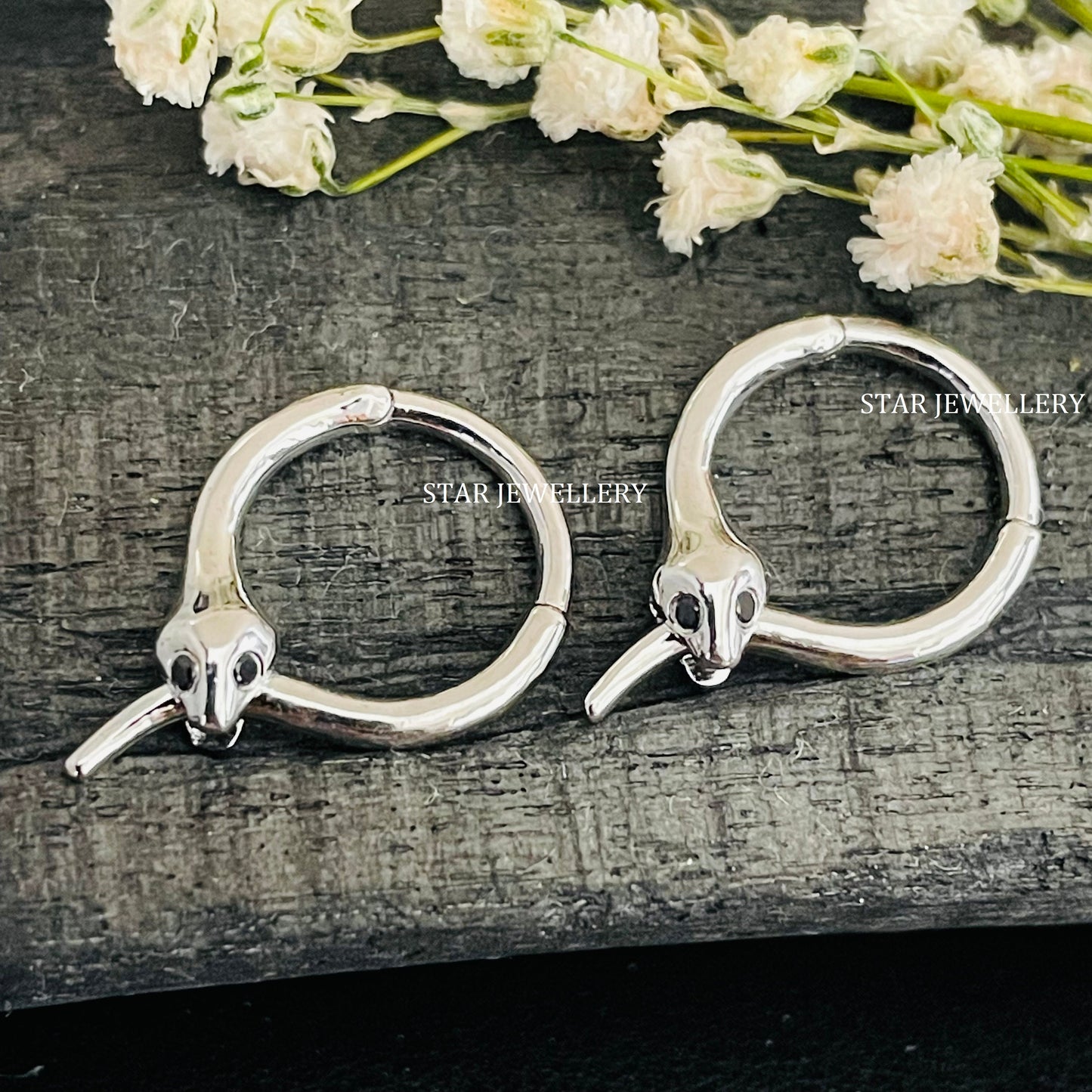 925 Sterling Silver Snake Daith Clicker Piercing
