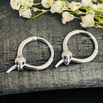 925 Sterling Silver Snake Daith Clicker Piercing
