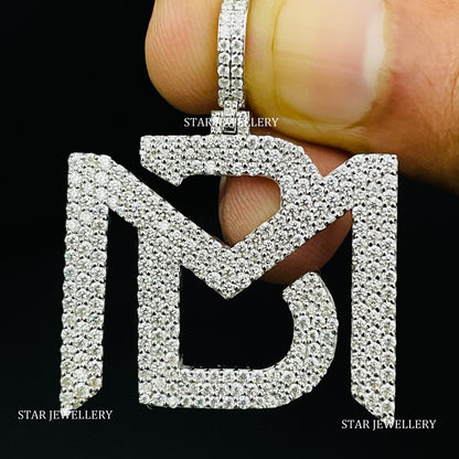 Custom VVS Moissanite Icedout Logo Pendant