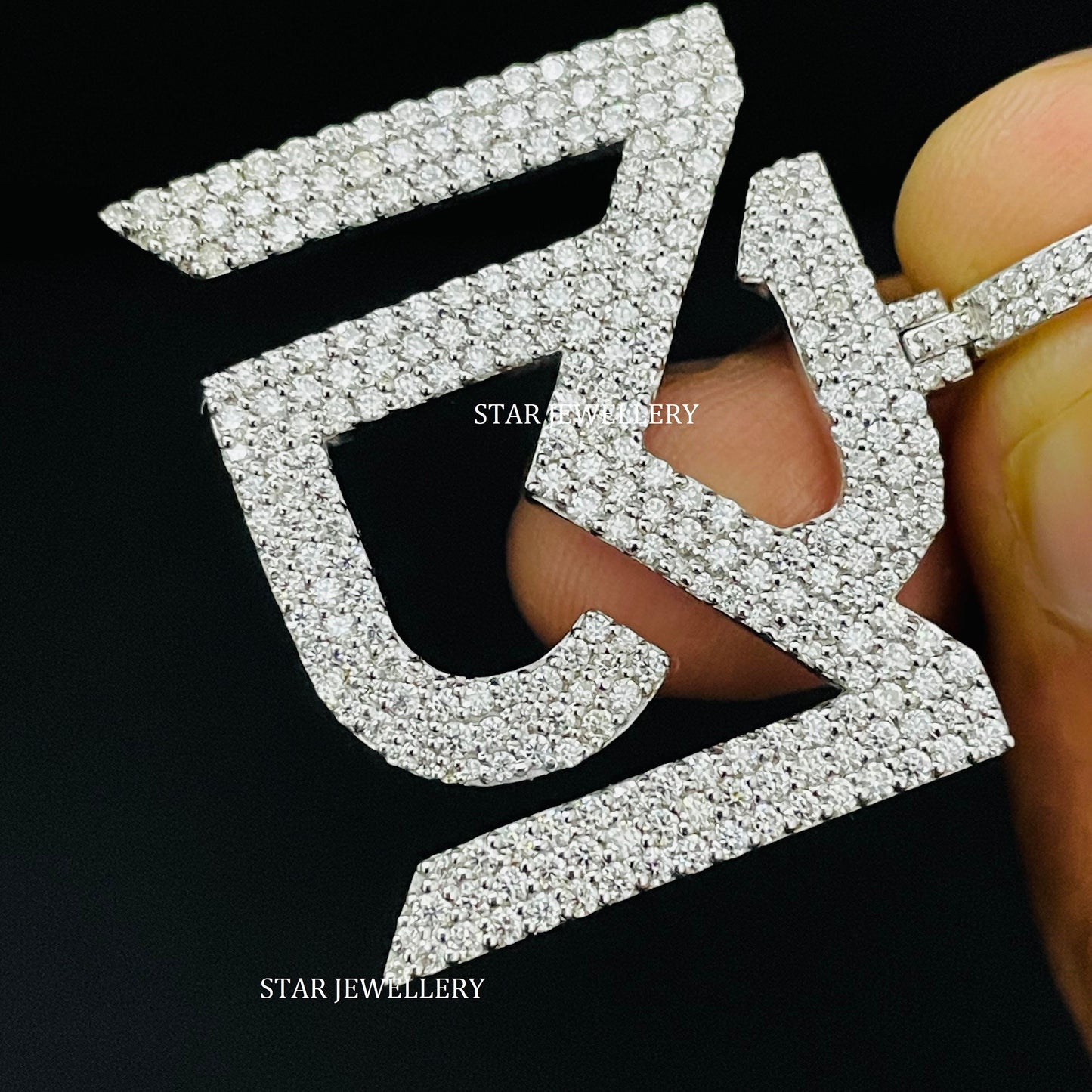 Custom VVS Moissanite Icedout Logo Pendant