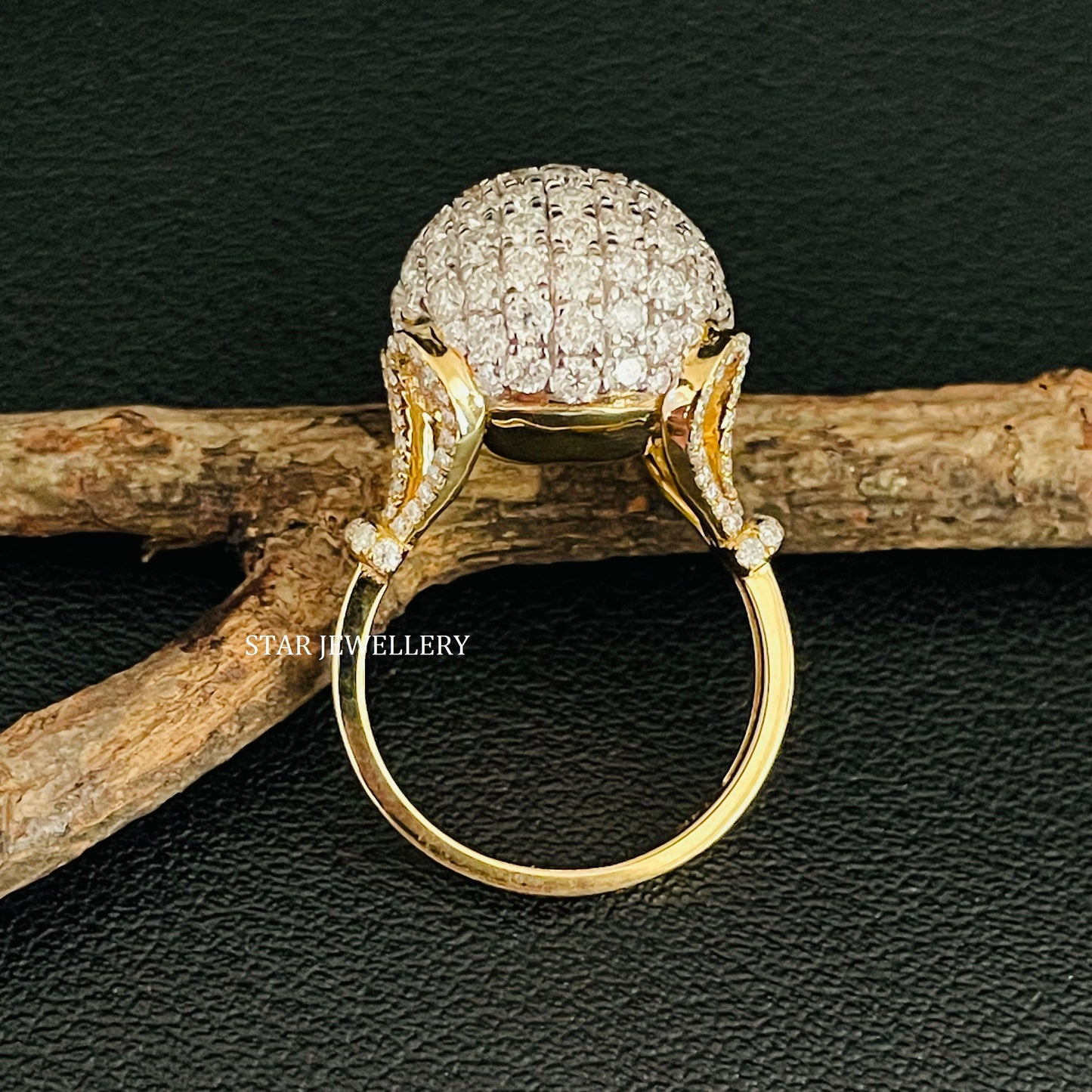 Pave Diamond Sphere Ring
