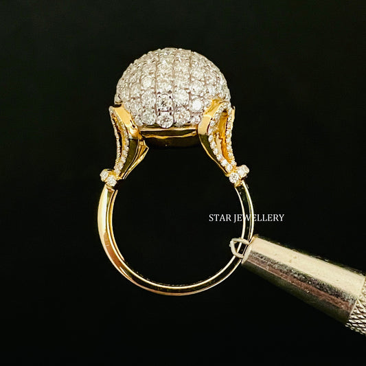 Pave Diamond Sphere Ring