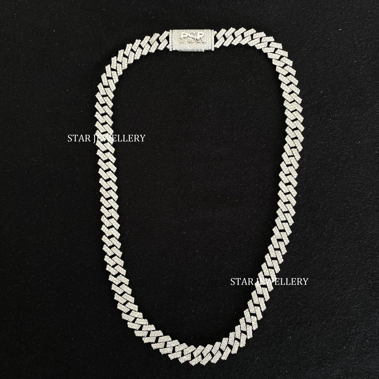 12 MM Wide VVS Moissanite Unisex Diamond Cuban Linked Chain