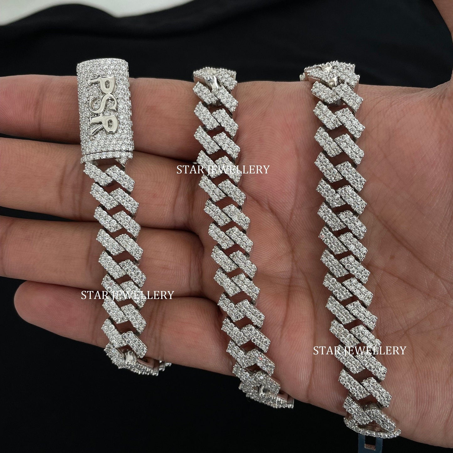 12 MM Wide VVS Moissanite Unisex Diamond Cuban Linked Chain