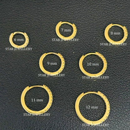 Natural Black Diamond Clicker Hoop Ring