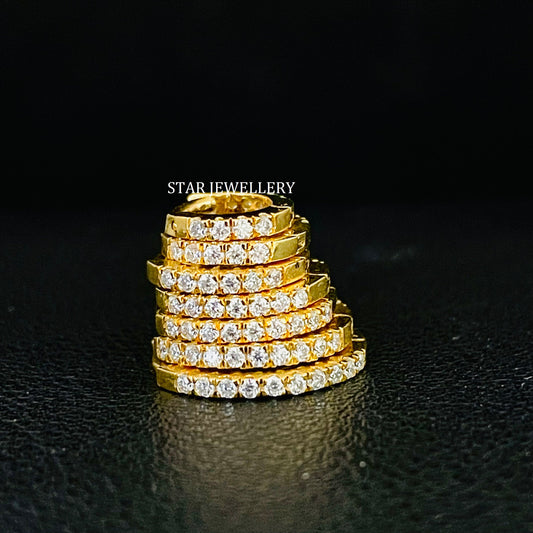 Natural Diamond Clicker Hoop Ring for Nose and Ear