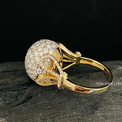 Pave Diamond Sphere Ring