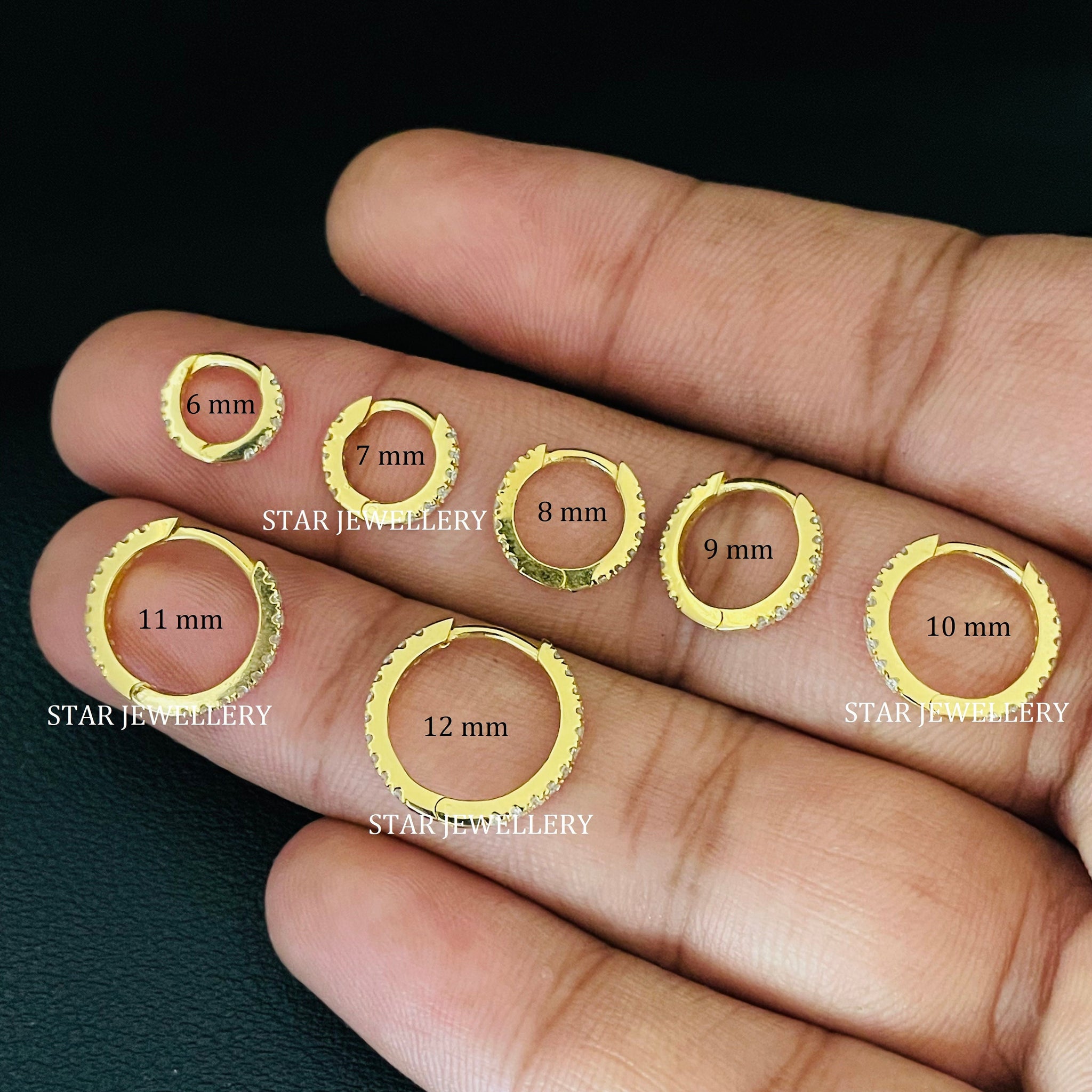 Natural Diamond Clicker Hoop Ring for Nose and Ear