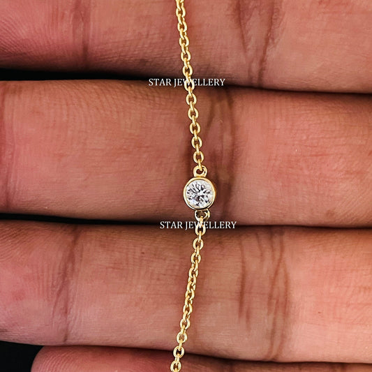 0.25 Ct Lab Grown Diamond Solitaire Bracelet for her