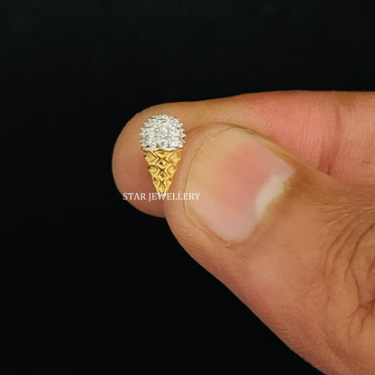 Ice Cream Cone Diamond Piercing
