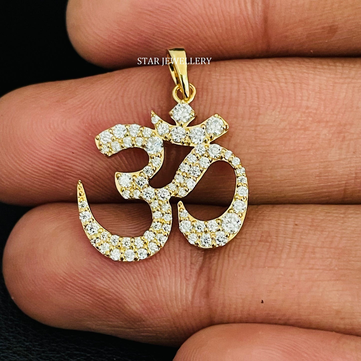 Solid Gold OM Yoga Pendant