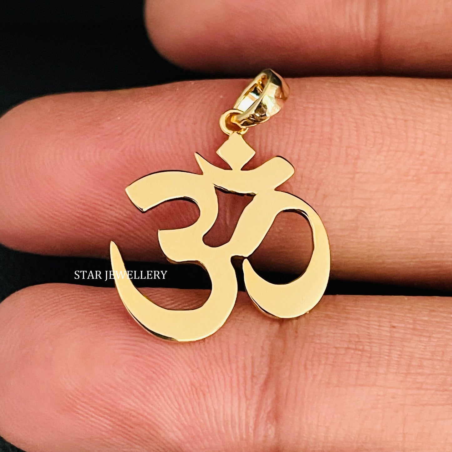 Solid Gold OM Yoga Pendant