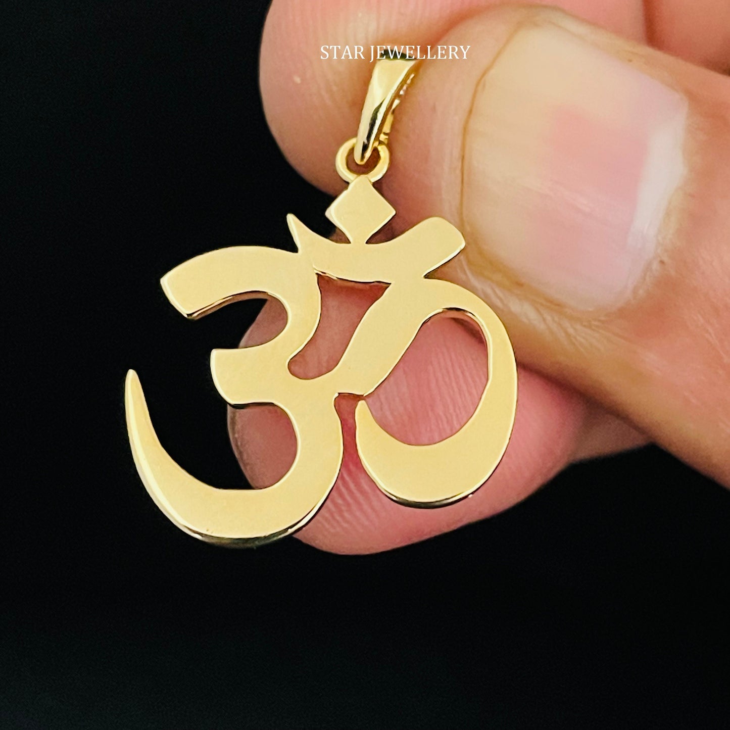 Solid Gold OM Yoga Pendant