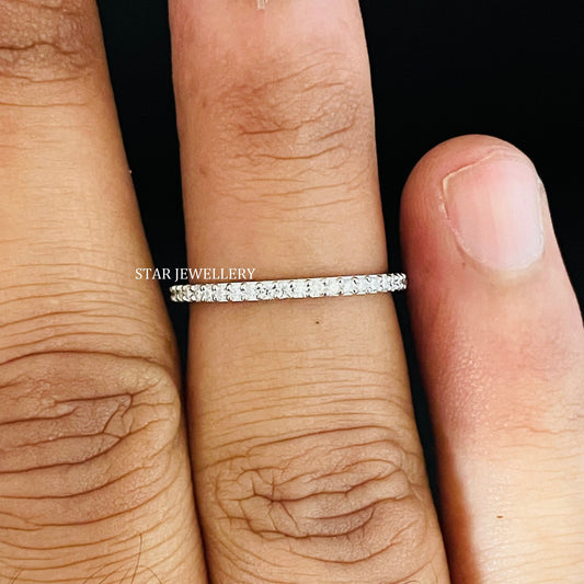 Diamond Eternity Thin Wedding Band
