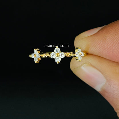 Four Stone Prong Set 14K Gold Ring