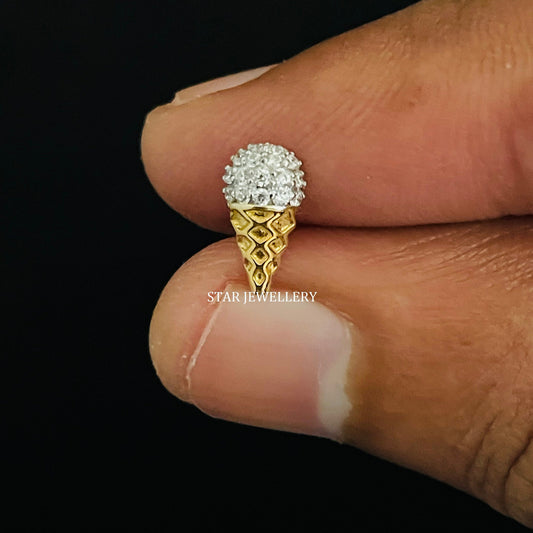 Ice Cream Cone Diamond Piercing