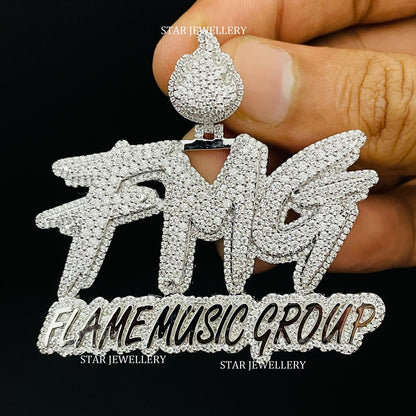 Custom Moissanite Hip Hop Icedout Pendant