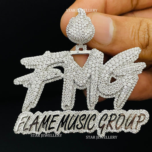 Custom Moissanite Hip Hop Icedout Pendant
