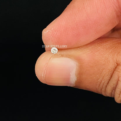 Solid Gold Invisible Set Diamond Stud Earring