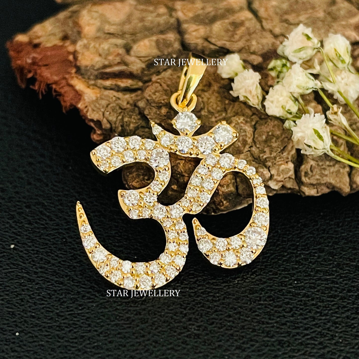 Solid Gold OM Yoga Pendant
