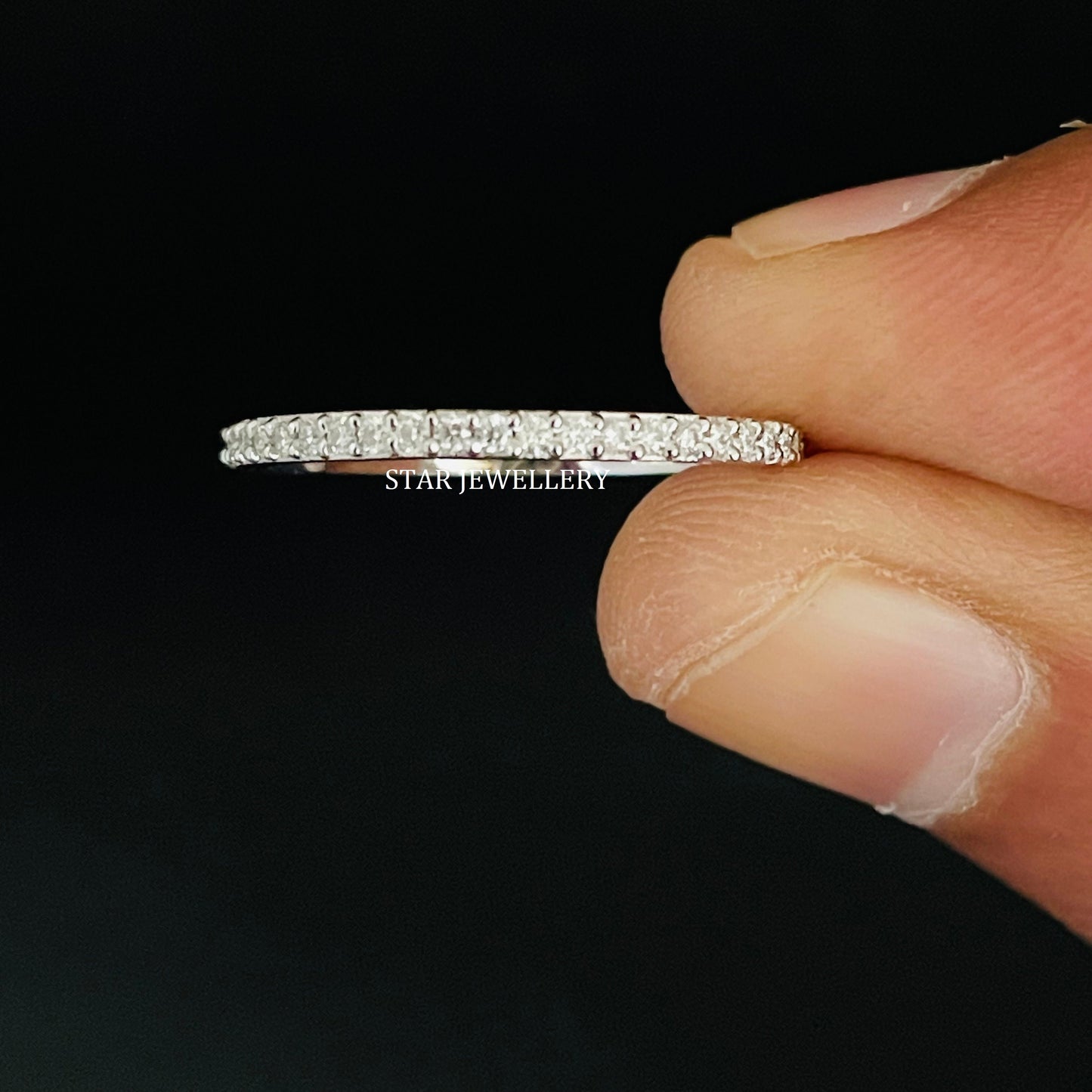 Diamond Eternity Thin Wedding Band
