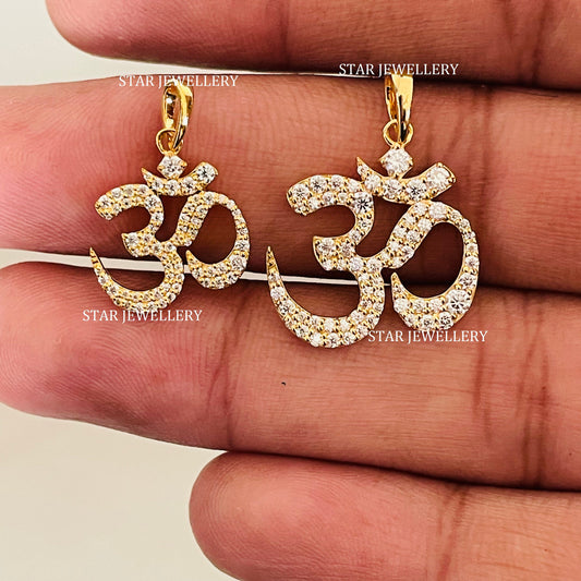 Solid Gold OM Yoga Pendant