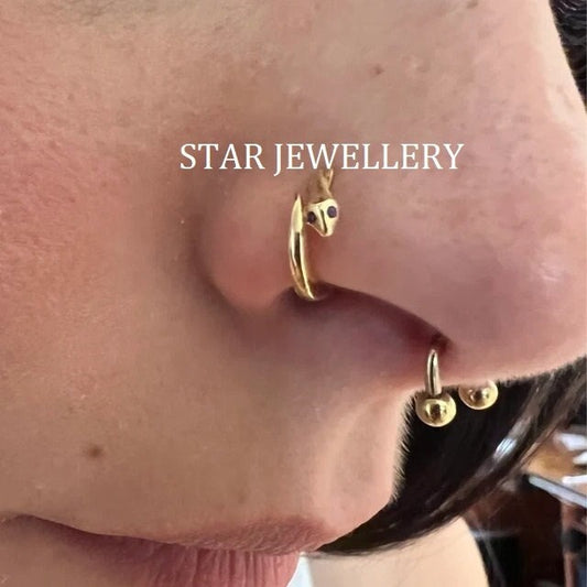 Gold Snake Nose & Ear Piercing