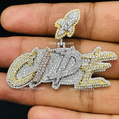 VVS Moissanite Pendant with Custom Rocket Bail