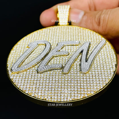 VVS Moissanite Custom Logo Icedout Pendant