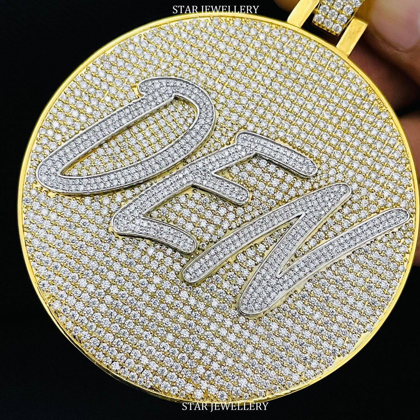 VVS Moissanite Custom Logo Icedout Pendant