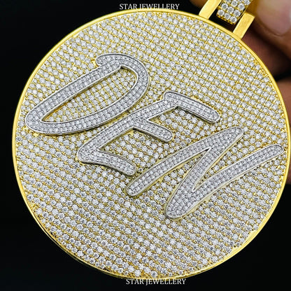 VVS Moissanite Custom Logo Icedout Pendant